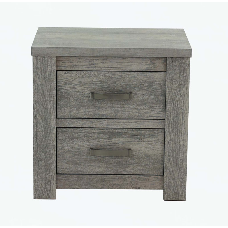 Table de chevet en chêne gris clair, Gris clair