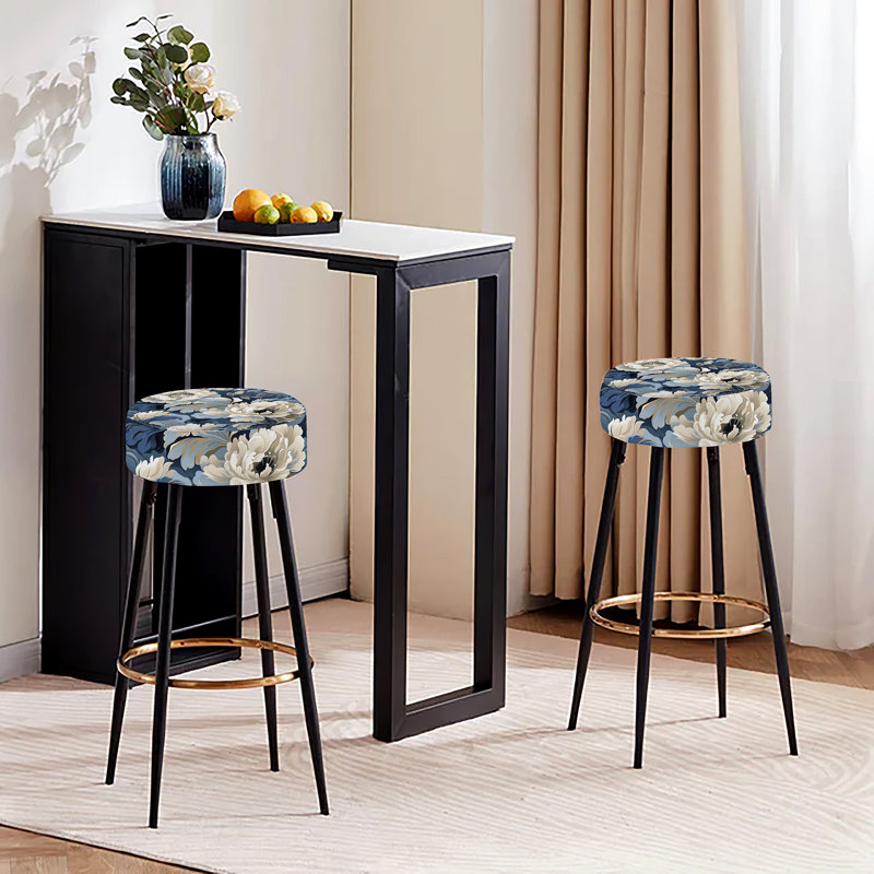 Victorian Stealth - Ensemble de 2 tabourets de bar floraux