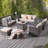 Cedrial Premium All-Weather Wicker 7 - Person Patio Conversation Set with Cushions-1112983899