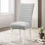Chaise parsons en velours capitonné Staccato