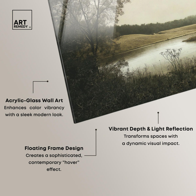 «Reflections in the Grass», reproduction d'art acrylique par Art Remedy, H 20 po x l 24 po