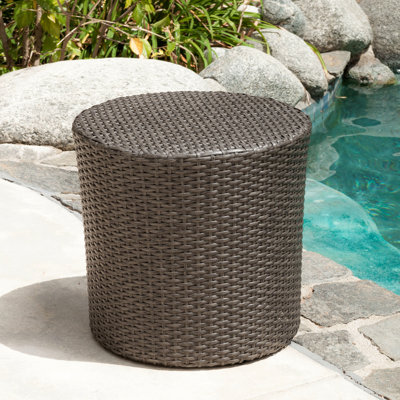 Table d'appoint d'extérieur Splendid - gris, structure stable gris, fer