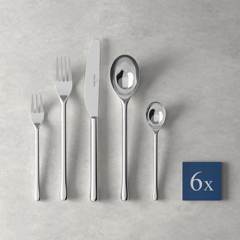 30 Piece 18/10 Stainless Steel Cutlery Set, Service for 6