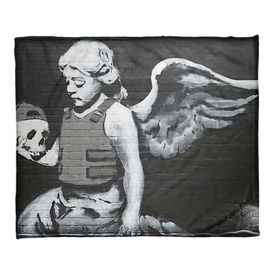 Banksy Sewn Throw Blanket