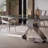 Modern Rectangular Microlite Stone Dining Table-104469933