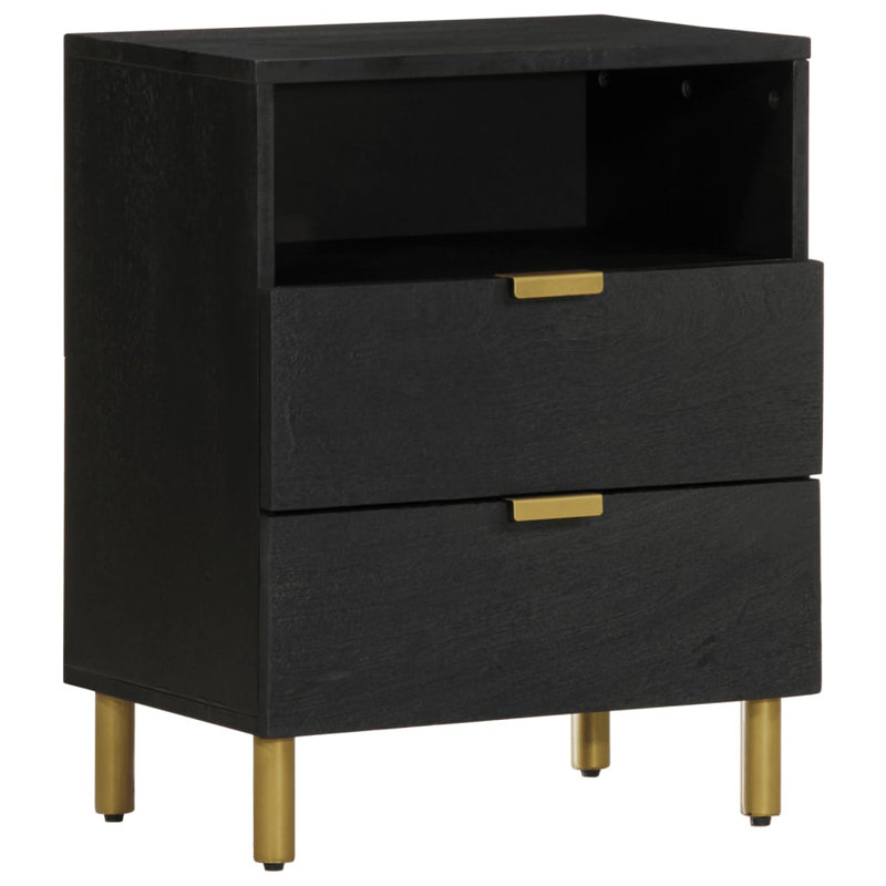 Ajane 50cm W Brass Bedside Table