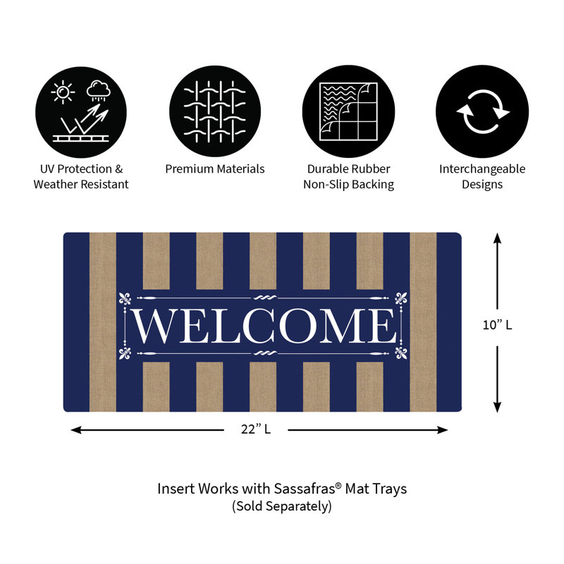 Tapis d'extérieur antidérapant Welcome