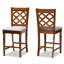 Upholstered Counter Stool with Solid Wood Frame-112312987