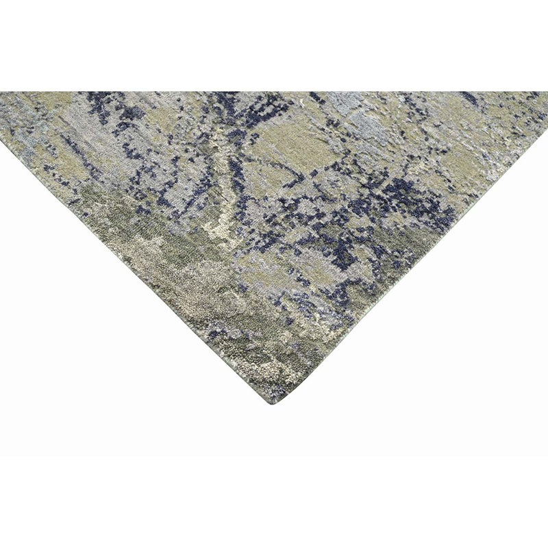 Abstract Area Rug in Gray, Rectangle 8' x 10'