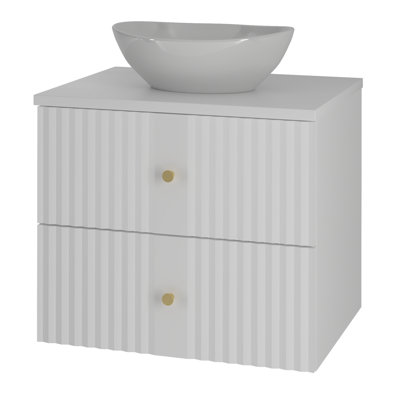 Arashel Wall Mounted Required Bathroom Storage Furniture Set