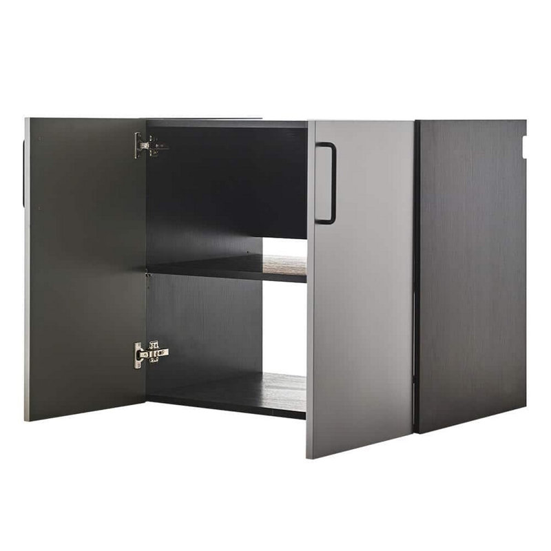 Armoire de rangement murale Asti, 32 po, 2 portes, gris métallique