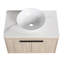 42 Inch Modern Design Wall Mounted Bathroom Vanity with Ceramic Sink with Side Storage Shelves