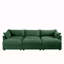 Canapé 3 places avec 3 repose-pieds, siège large et profond, canapé cinéma maison, canapé modulaire avec tiroirs de rangement, vert chenille-118055101-118055099-118055098