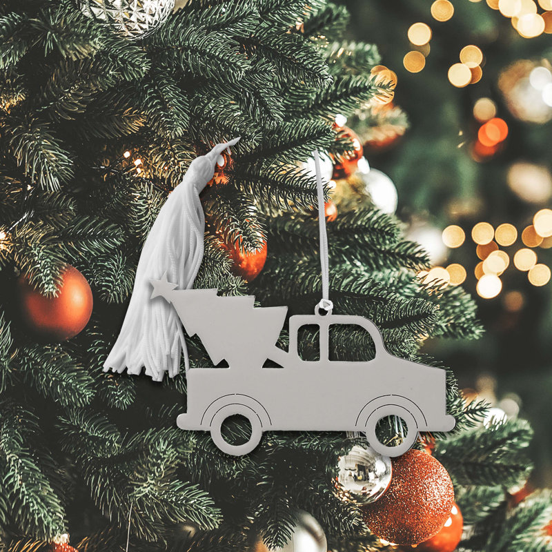 3.38'' Stainless Steel Holiday Shaped Ornament