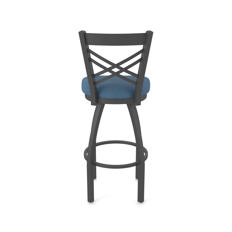 Tabouret pivotant 820 Catalina, Étain, Vinyle - baie Rein, Tabouret de bar (siège d'une hauteur de 30 po)