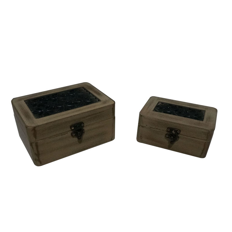 Ensemble de boîtes 2 pièces en bois