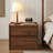 Matthes 19.68''W Walnut  Nightstand With Two Drawers-123498431