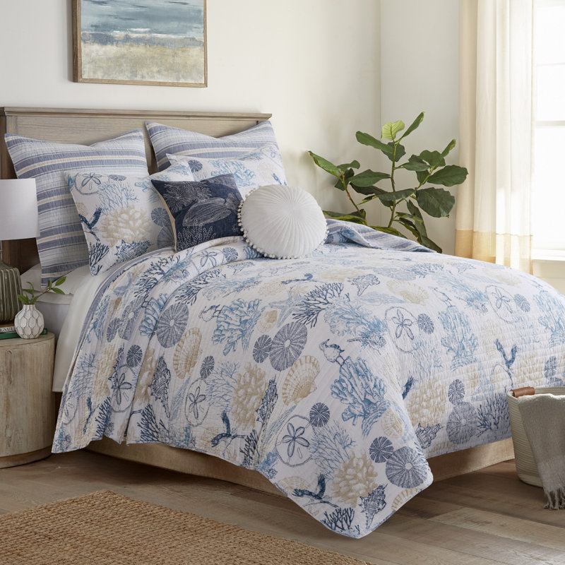 Serena Sea Quilt Set, Full / Double Quilt + 2 Standard Shams
