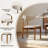 Mid-Century Modern Wood Dining Chairs, Upholstered Wood Dining Chair Side Chair, Fully Assembled-1644979566-1644979565
