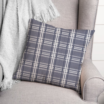 Busy Plaid 12 Outdoor Square Pillow Cover & Insert