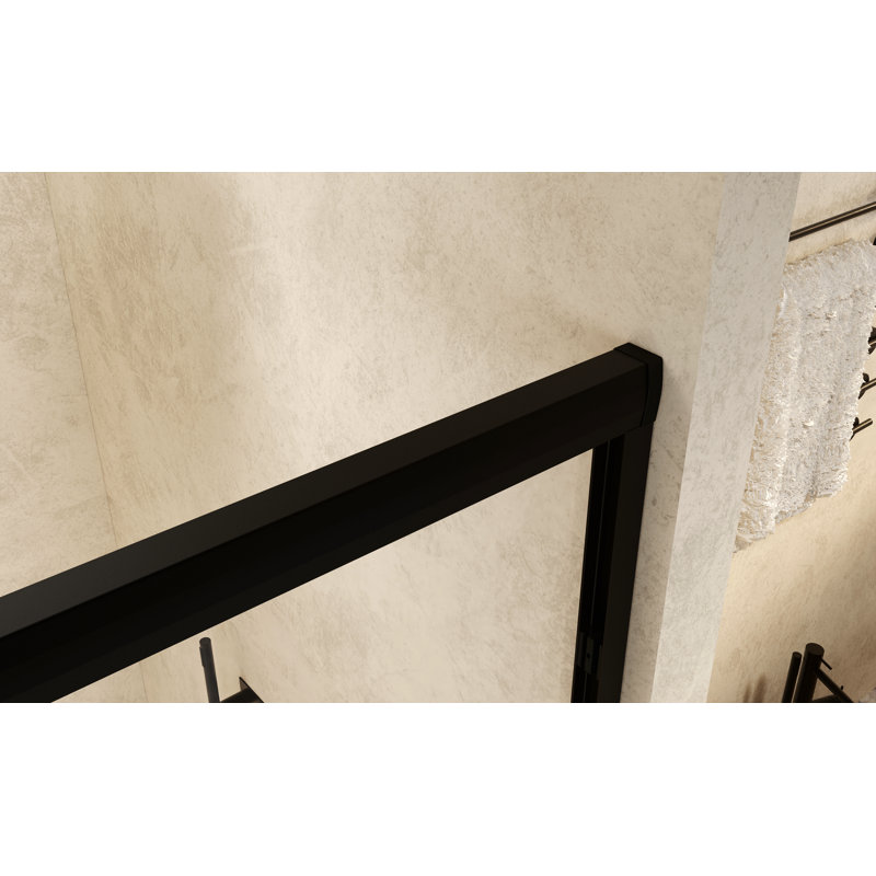 56-60 " X 72" Tempered Glass With Explosion Proof Film, Aluminum Frame Double Sliding Shower Door, "1/4 (6 Mm), Stainless Steel Handle