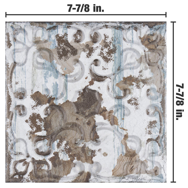 Aevum 8" x 8" Ceramic Metal Look Wall Tile