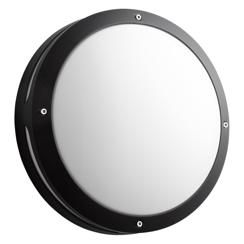 Alper Polycarbonate LED Flush Mount, Black