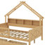 Lits plateforme en bois pleine grandeur avec DEL, tablettes de rangement, tiroirs et garde-corps-114355263