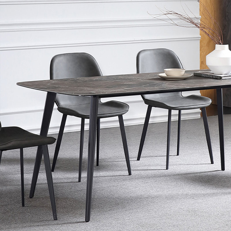 Ensemble de table de salle à manger et chaises texturées, H 29,52 po x L 55,11 po x l 31,49 po