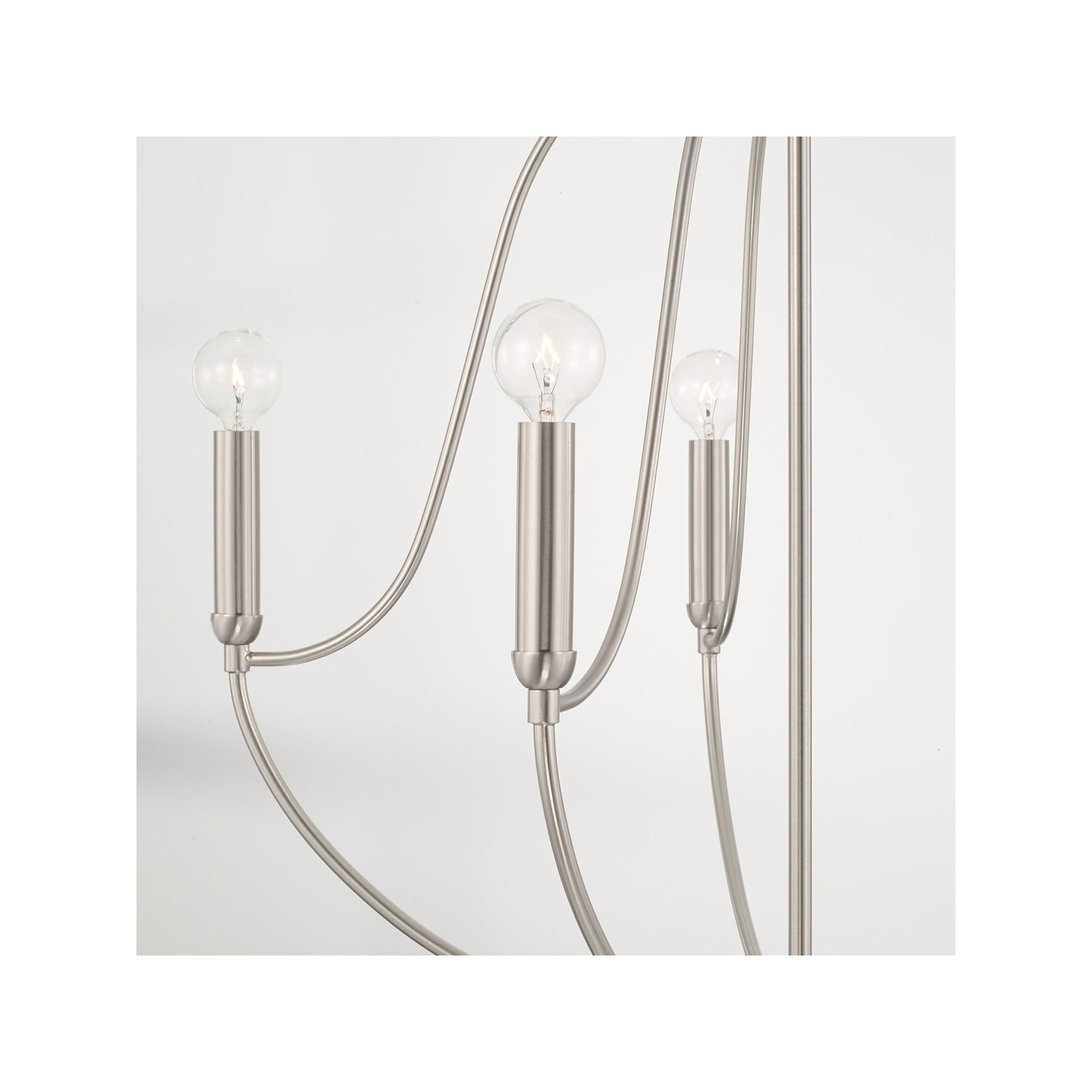 Kanda 5 - Light Metal Dimmable Chandelier, Brushed Nickel