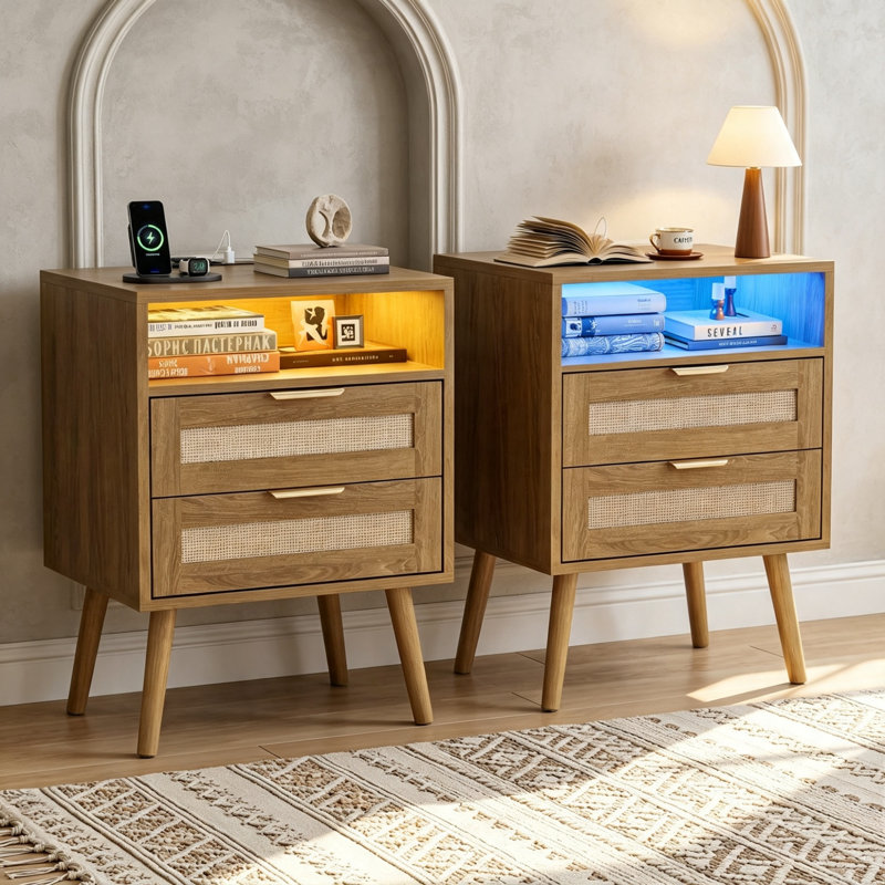 45 cm W Bedside Table