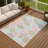 Machine Washable Indoor/Outdoor Jozwiak ACN2384 Floral Rug-1856497054