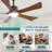 Ferrete 52" Indoor Ceiling Fan With Led Light And Remote, Modern 5-Blade Design Ceiling Fans for Living Room-1497915782