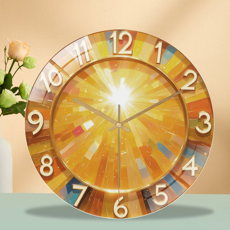 Horloge murale en verre Radiant