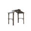 Pavillon de jardin extérieur 8 pi x 5 pi - Acier galvanisé, double toit, tablettes latérales polyvalentes brun pour tablettes en acier, crochet de plafond