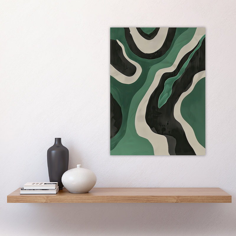 Abstract Amazon River Green Painting Wall Art Print