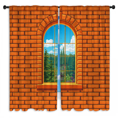 Rideaux de fenêtre Brick Wall