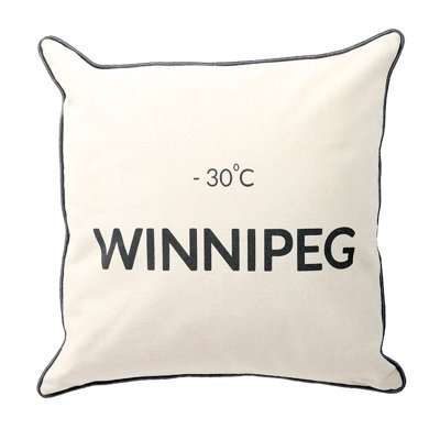 O Canada Cities Linen Reversible Throw Pillow