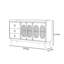 Armoire d'appoint elliptique en verre Simple