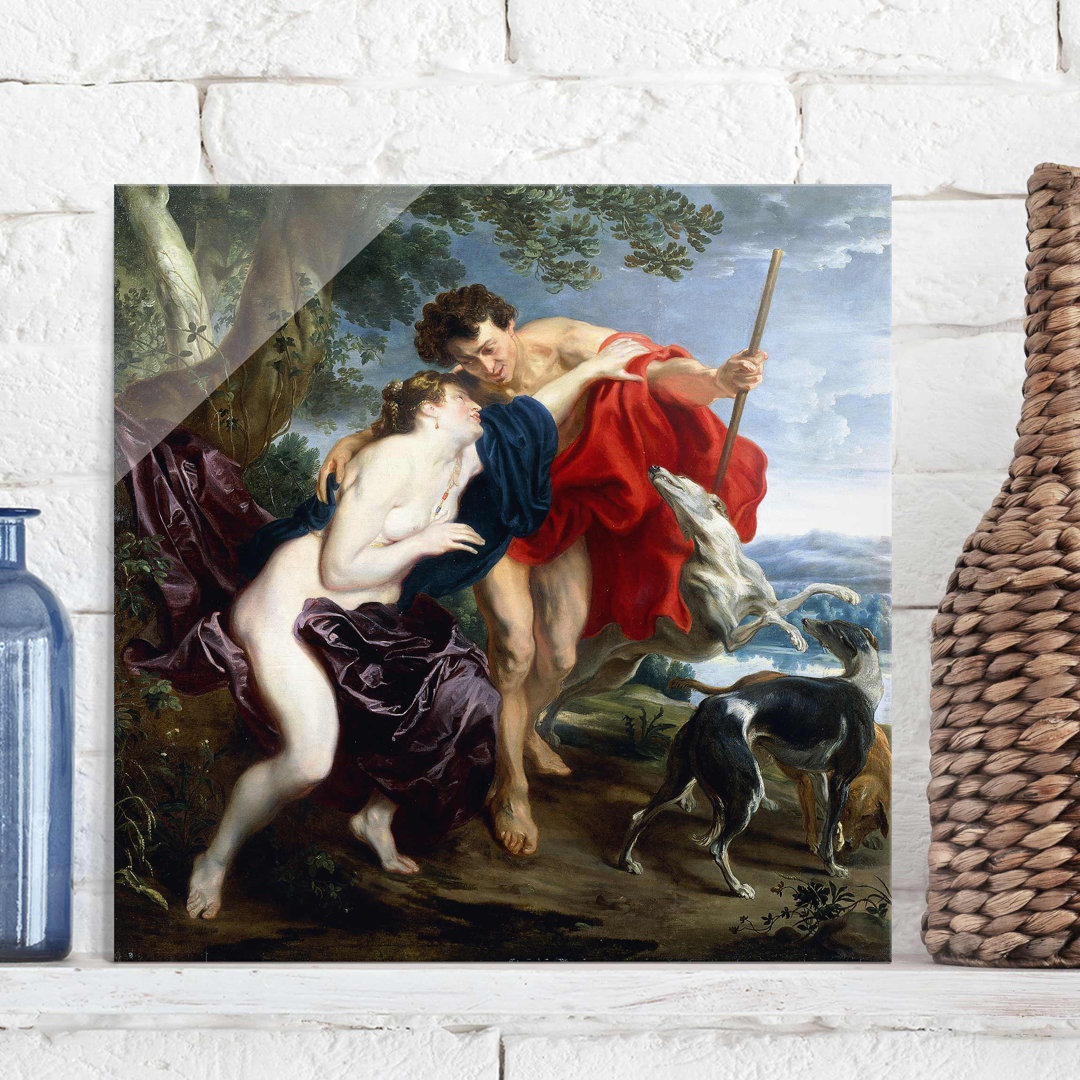 Glasbild Venus und Adonis von Anthonis van Dyck