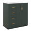 Meuble-lavabo de 30 po avec lavabo en céramique, armoire de rangement moderne à 3 tiroirs et 2 portes, meuble-lavabo autoportant, fermeture en douceur-371915856