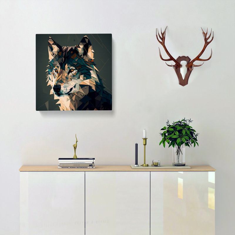Wolf Polygon - Wrapped Canvas