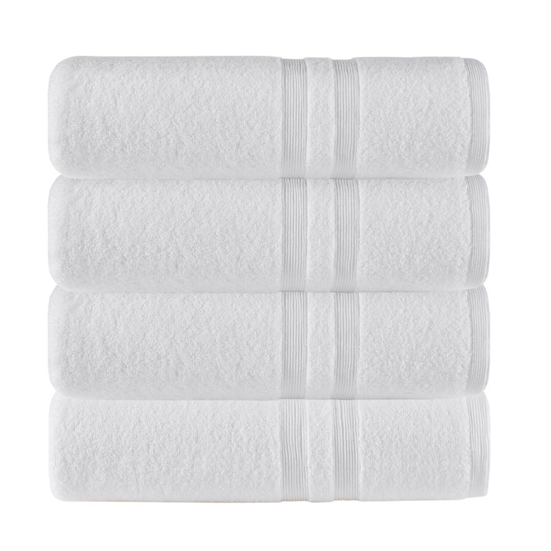 ALLURE TURKISH COTTON BATH TOWELS, White