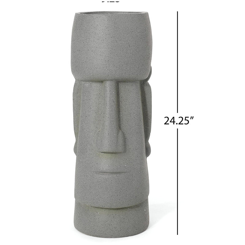 Jardinière d'extérieur, H 24,25 po x l 9,25 po x P 9,25 po, Gris Pierre