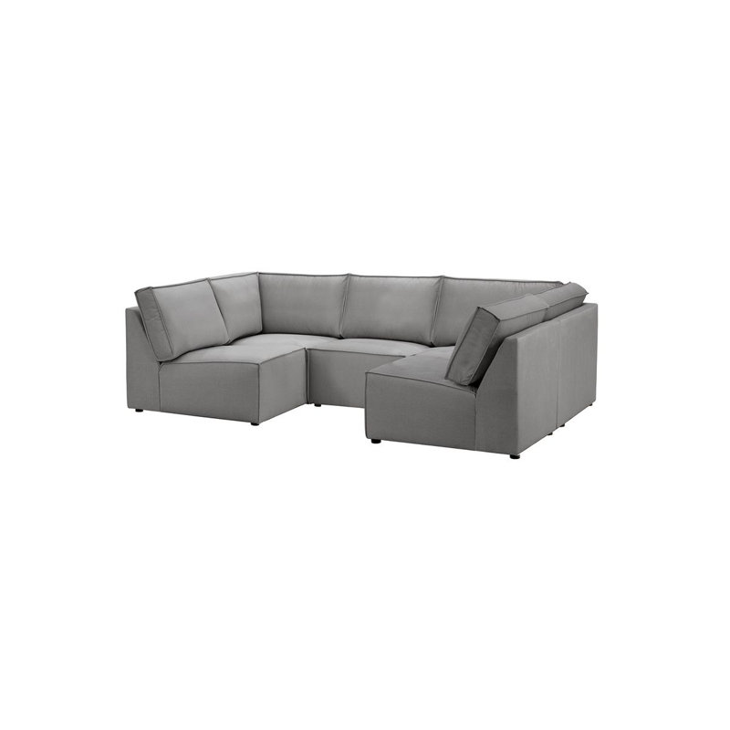 Beadie 5 Seater Corner Sofa , Brown