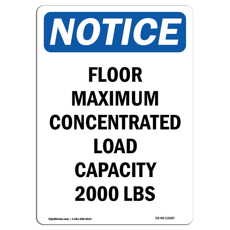 Floor Maximum Concentrated Sign