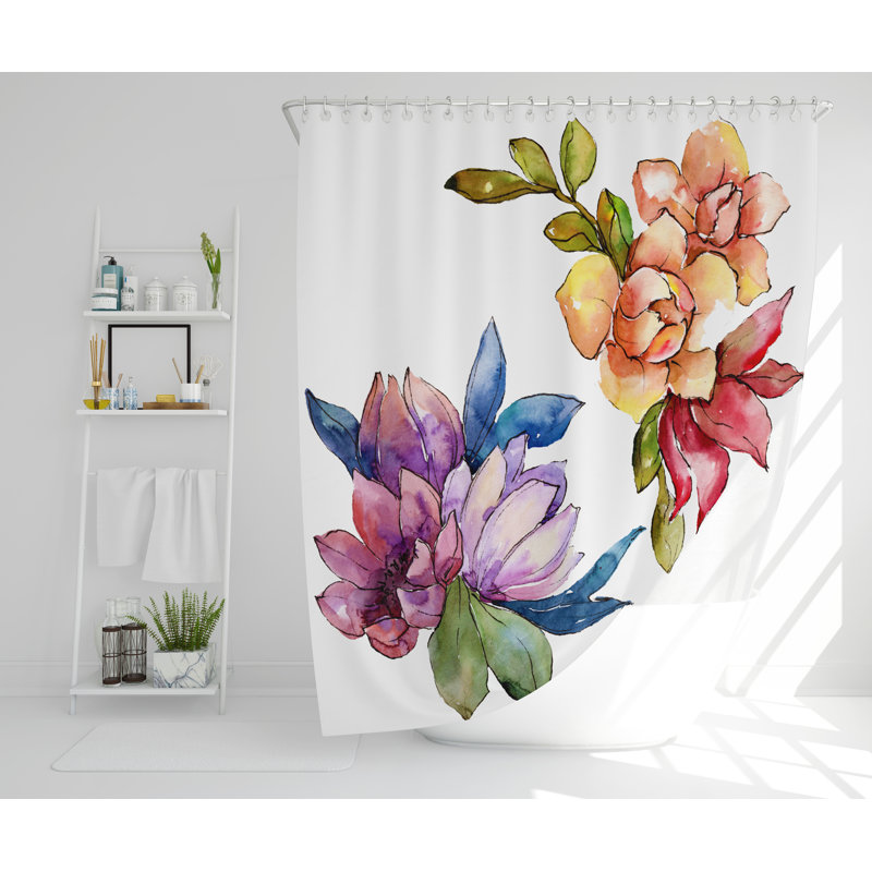 Pemberton Polyester Shower Curtain Set, 168cm H x 168cm W