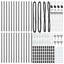 Vidaxl Fence Post 26 Pcs Silver Steel-116846517