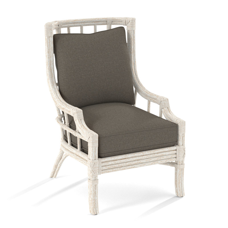 Fauteuil large 28,5 po Seville, Performance gris sucre; 0863-84, Blanc antique givré