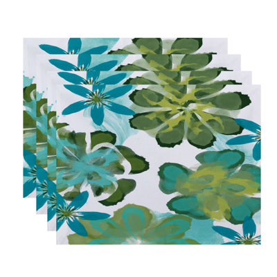 Gorrell Polyester Floral Square Placemat